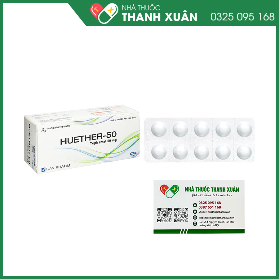 Huether - 50 điều trị động kinh hoặc dự phòng đau nửa đầu